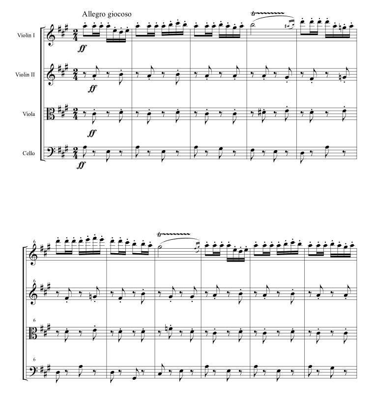 卡门组曲・斗牛士之歌 迭戈官方原版 弦乐四重奏 总谱+分谱  有试听