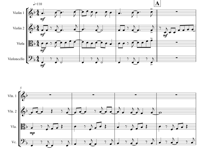 即使我的头发已变白 Malado 改编 官方原版 弦乐四重奏 总谱+分谱 有试听