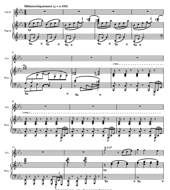 原神 轻涟 La Vaguelette 小提琴钢琴总分谱 有试听