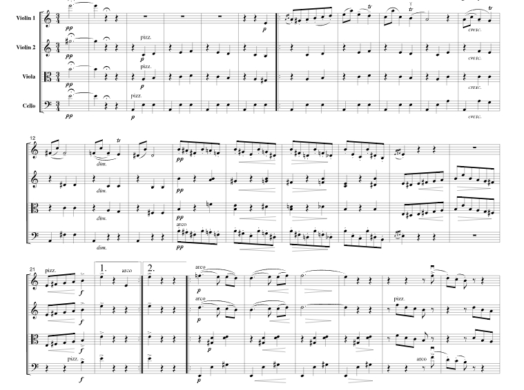 吉普赛舞曲 迭戈官方原版 弦乐四重奏 总谱+分谱 有试听