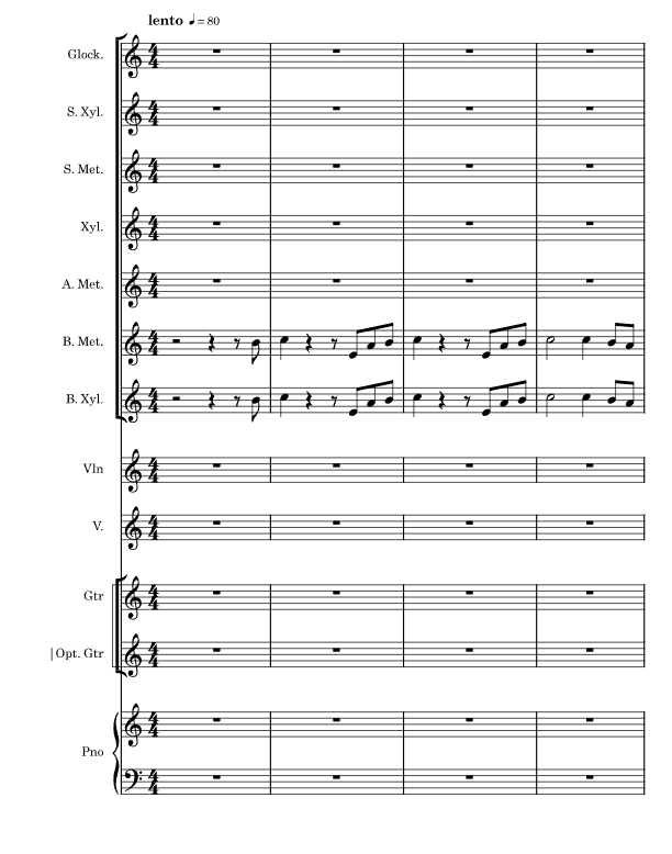 啊，朋友再见 打击乐合奏 安德烈斯官方原版 总谱+分谱 有试听