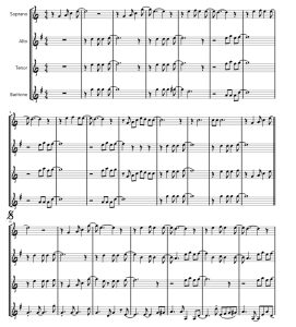 标价非售价 噢，快乐的日子 韦尔索萨官方原版 SATB萨克斯四重奏 总谱+分谱 有试听-云音圈