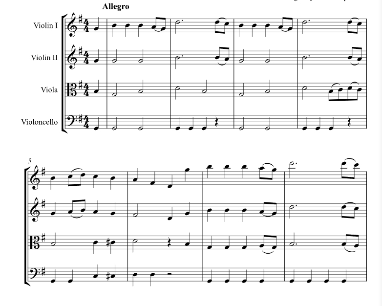 四季・春 简易版 埃伦官方原版 弦乐四重奏 总谱 有试听