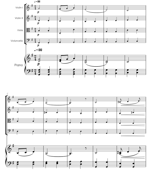 埃尔加・威风堂堂 辨天官方原版 弦乐四重奏+钢琴 总谱+分谱 有试听