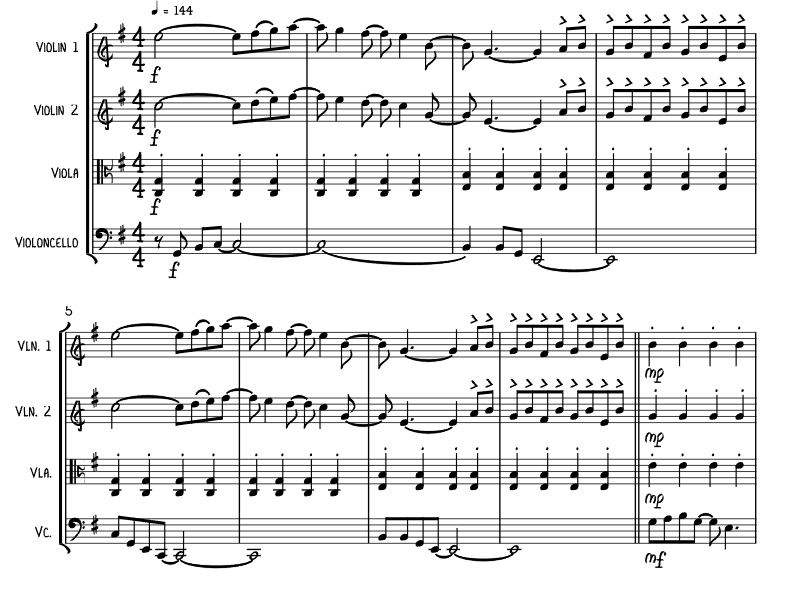 埃莉诺・里格比 艾莉森官方原版 弦乐四重奏 总谱+分谱 有试听