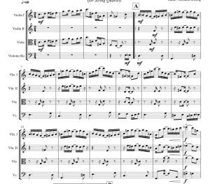 标价非售价 墨西哥小夜曲 肯尼斯官方原版 弦乐四重奏 总谱+分谱 有试听-云音圈