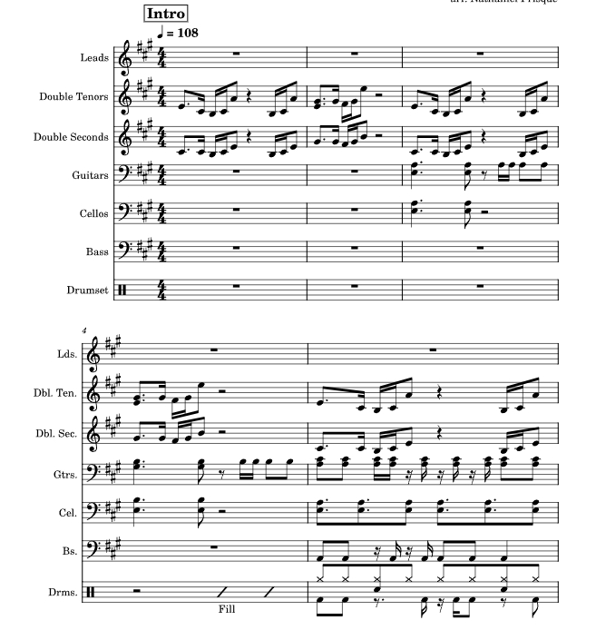 大房子 打击乐合奏 纳撒尼尔官方原版 总谱+分谱  有试听