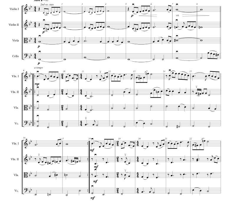 天堂电影院 凯瑟琳官方原版 弦乐四重奏 总谱+分谱 有试听