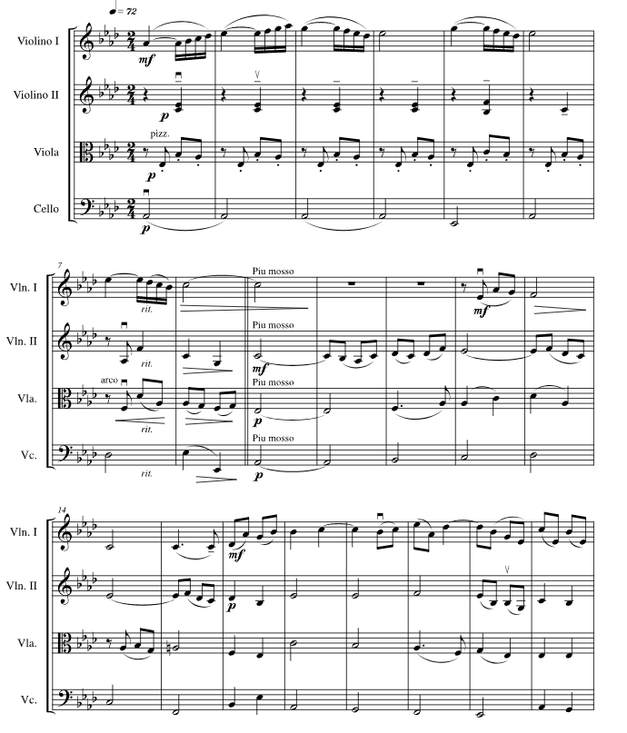 天堂电影院 马科斯官方原版 弦乐四重奏 总谱+分谱 有试听