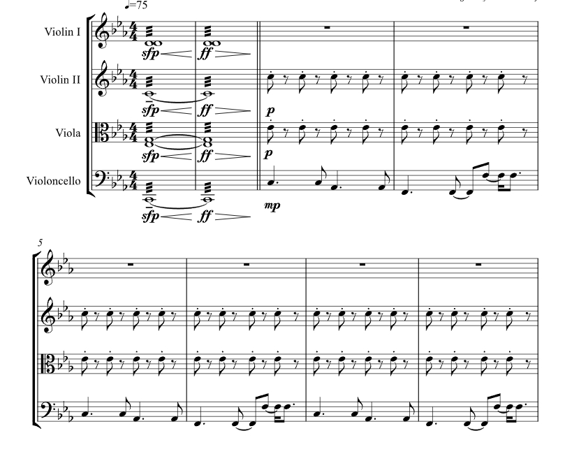 天幕坠落 马丁・雷 官方原版 弦乐四重奏 总谱+分谱 有试听