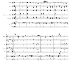 标价非售价 天鹅湖主题 弦乐四重奏+钢琴 大卫官方原版 总谱+分谱 有试听-云音圈