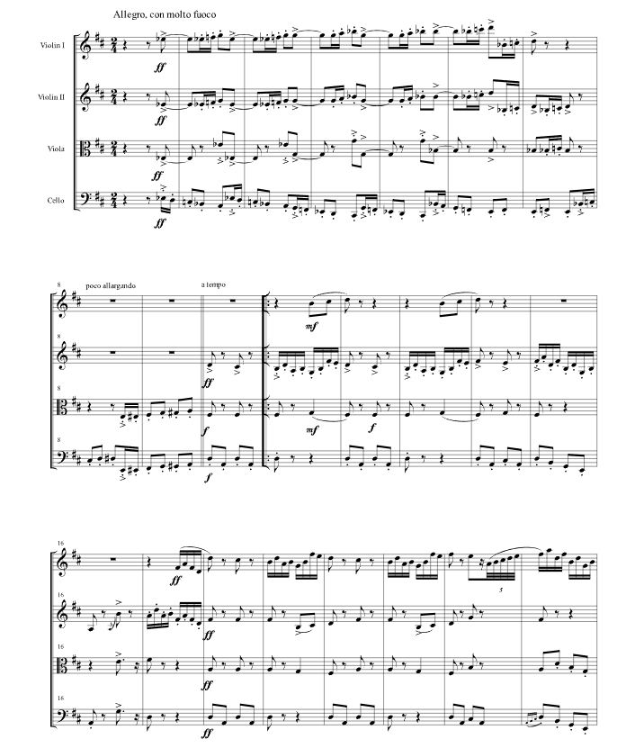 威风堂堂进行曲第一号 迭戈官方原版 弦乐四重奏 总谱+分谱 有试听