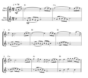 标价非售价 完美情缘 吉尔德森官方原版 萨克斯二重奏 总谱 有试听-云音圈