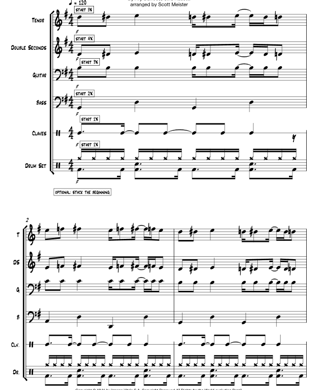 巴西 打击乐合奏 斯科特官方原版 总谱+分谱 有试听