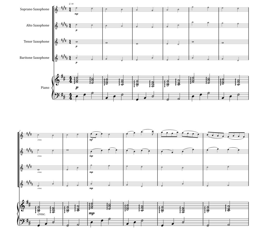 帕赫贝尔卡农 SATB萨克斯四重奏+钢琴 格劳科官方原版 总谱+分谱  有试听  自动发货