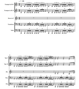 帝国进行曲 铜管五重奏 总分谱 有试听-云音圈