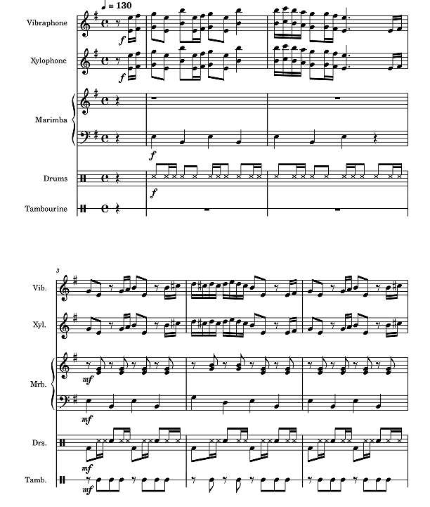 愤怒的小鸟主题曲 打击乐五重奏奏 塞萨尔官方原版 总谱+分谱 有试听