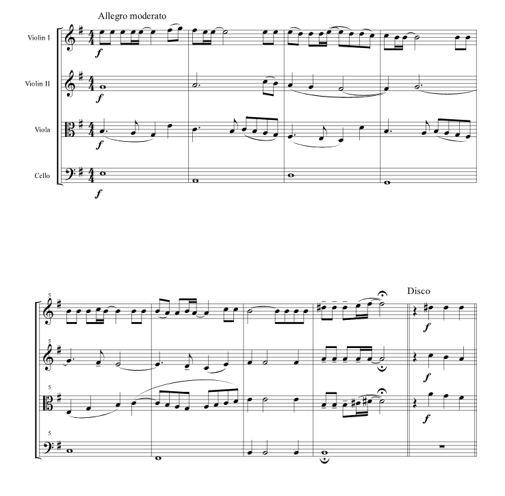 我会活下去 迭戈官方原版 弦乐四重奏 总谱+分谱 有试听