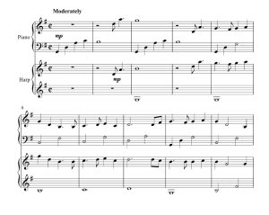 标价非售价 或许爱 竖琴钢琴二重奏 辛迪・布莱文斯官方原版 总谱+分谱 有试听-云音圈