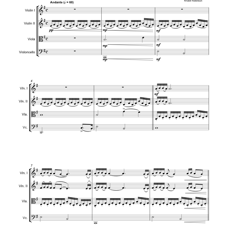 挚爱 安德鲁官方原版 弦乐四重奏 总谱+分谱 有试听