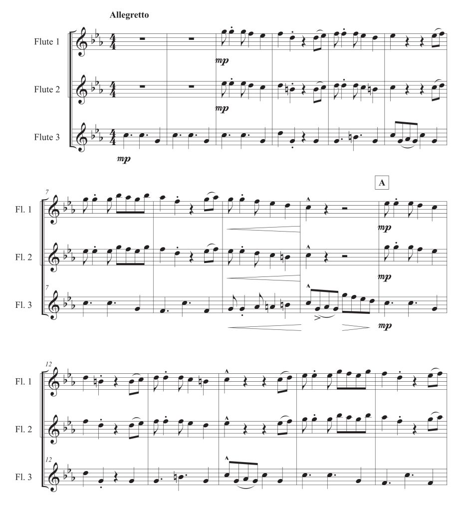 探戈…… 为三重奏而作 长笛三重奏 官方原版 总谱+分谱 有试听