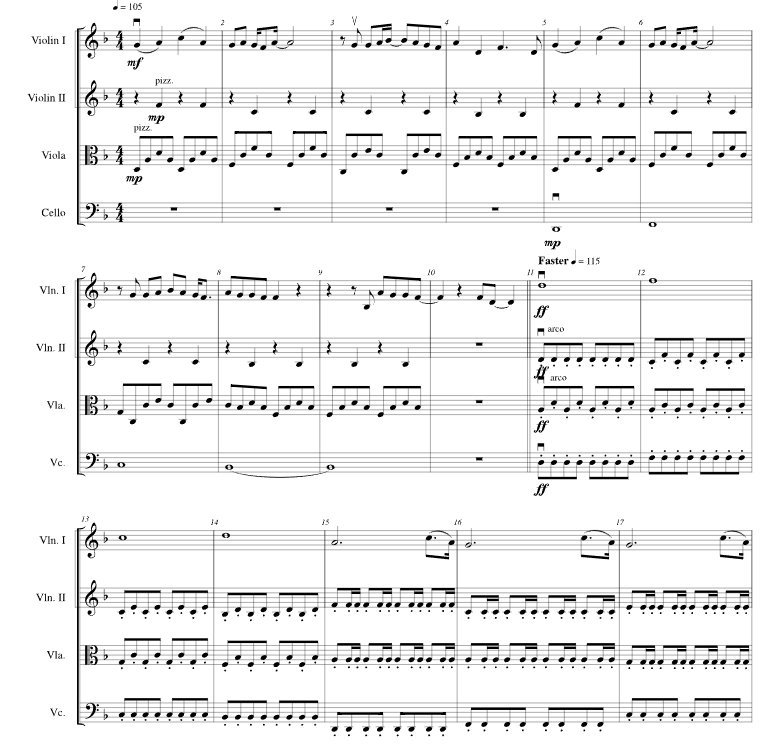 数星星 凯瑟琳官方原版 弦乐四重奏 总谱+分谱 有试听