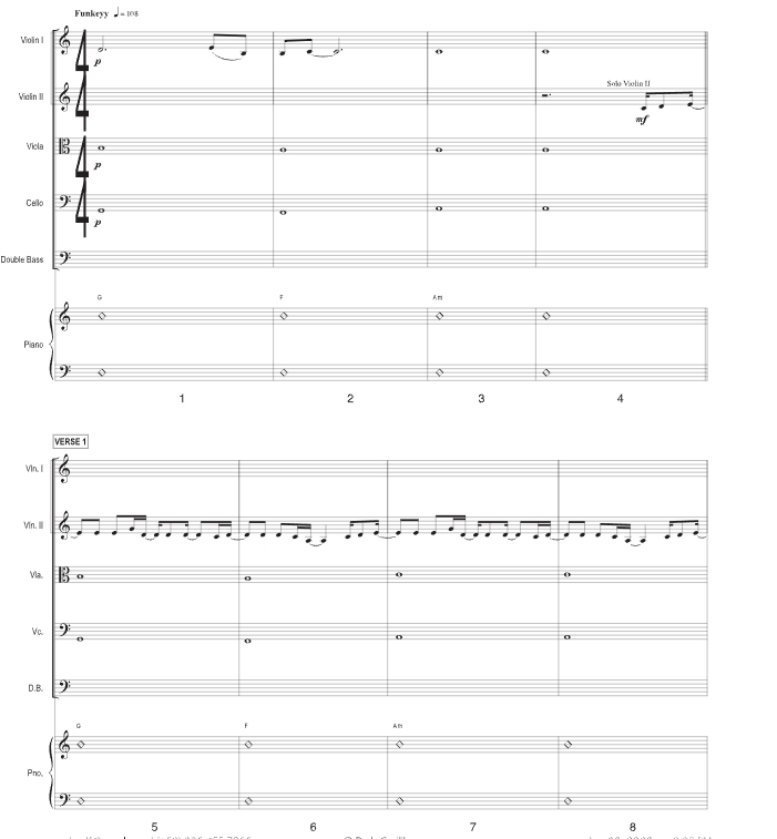 无法感知你的容颜 官方原版 弦乐五重奏+钢琴 总谱+分谱 有试听