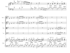 标价非售价 昔日大卫城中 斯蒂芬官方原版 弦乐四重奏+钢琴 总谱+分谱 有试听-云音圈