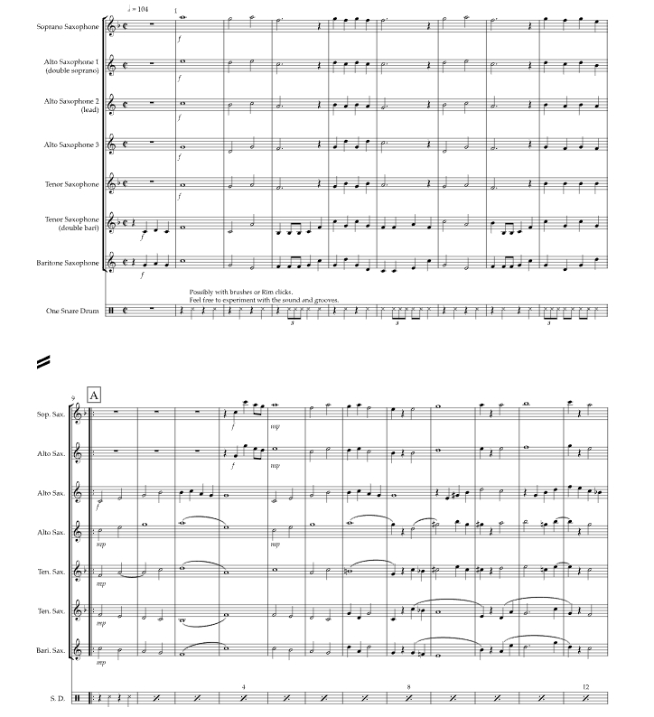 最漫长的时光 丹・费克官方原版 萨克斯重奏 总谱+分谱 有试听