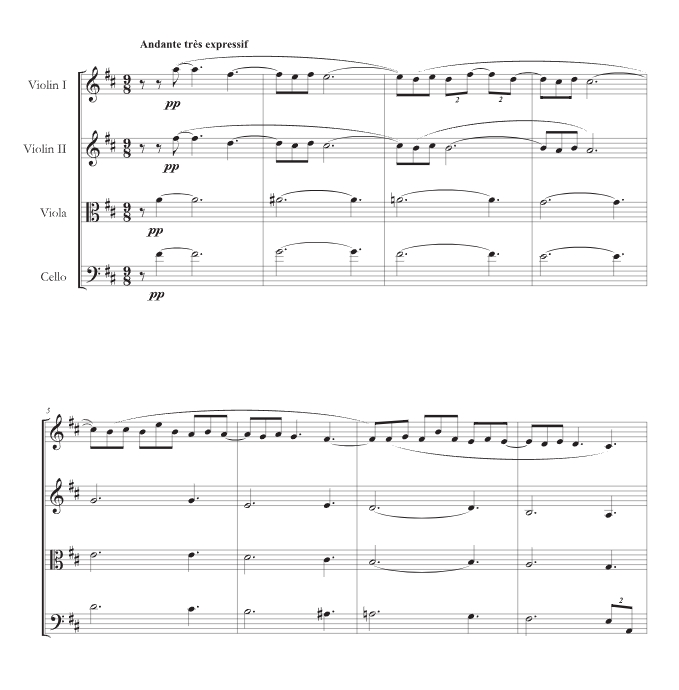 月光 选自《贝加马斯克组曲》迭戈官方原版 弦乐四重奏 总谱+分谱 有试听