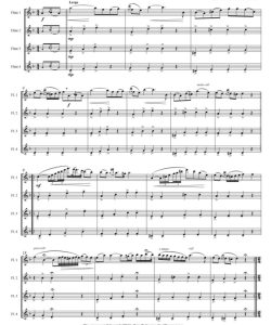 查尔达什 第 1 号 长笛四重奏 科平官方原版 总谱+分谱 有试听 自动发货-云音圈