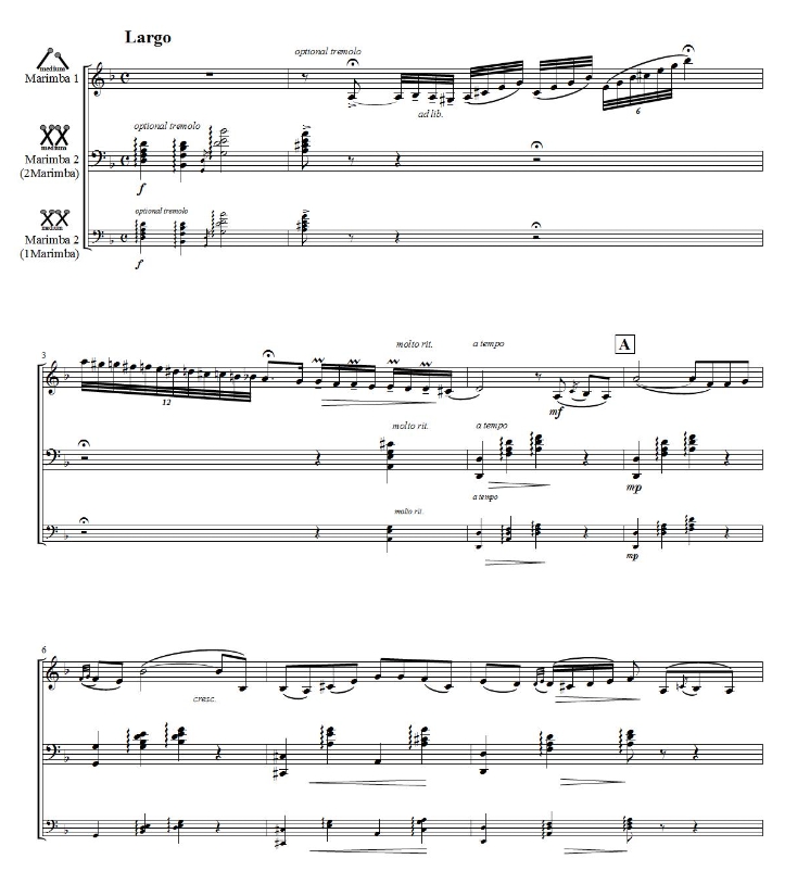 查尔达什 马林巴三重奏 野口美智子官方原版 总谱+分谱 有试听