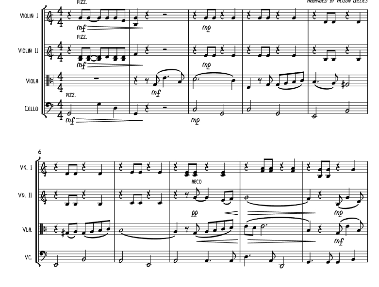 比以往更幸福 艾莉森官方原版 弦乐四重奏 总谱+分谱 有试听