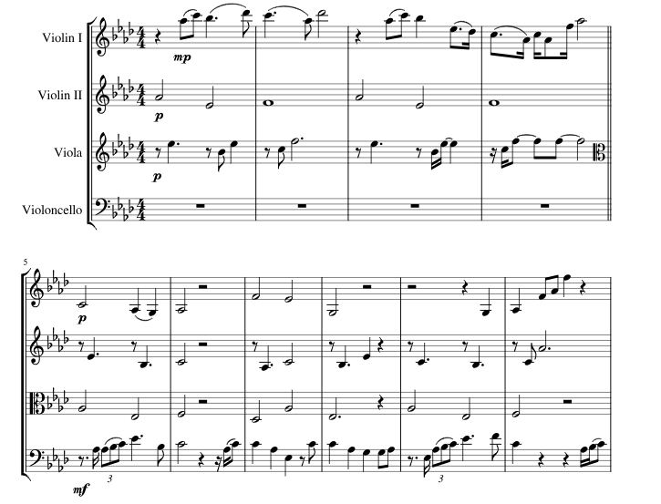 永不满足 雅典娜弦乐改编官方原版 弦乐四重奏 总谱+分谱 有试听