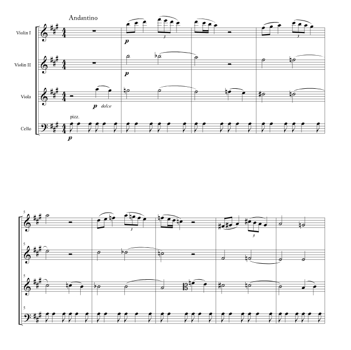 波罗维茨舞曲 迭戈官方原版 弦乐四重奏 总谱+分谱 有试听