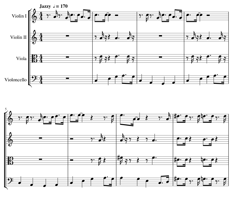 烫手山芋 杰夫官方原版 弦乐四重奏 总谱+分谱 有试听