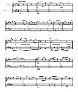 爱的礼赞 小提琴大提琴重奏 卡登萨官方原版 总谱+分谱 有试听 自动发货-云音圈