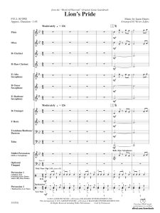 狮王之傲Lion's Pride 1级 交响管乐总谱+分谱-云音圈