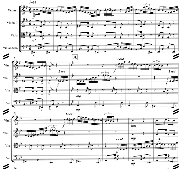 玉米穗 探戈 肯尼思官方原版 弦乐四重奏 总谱+分谱 有试听