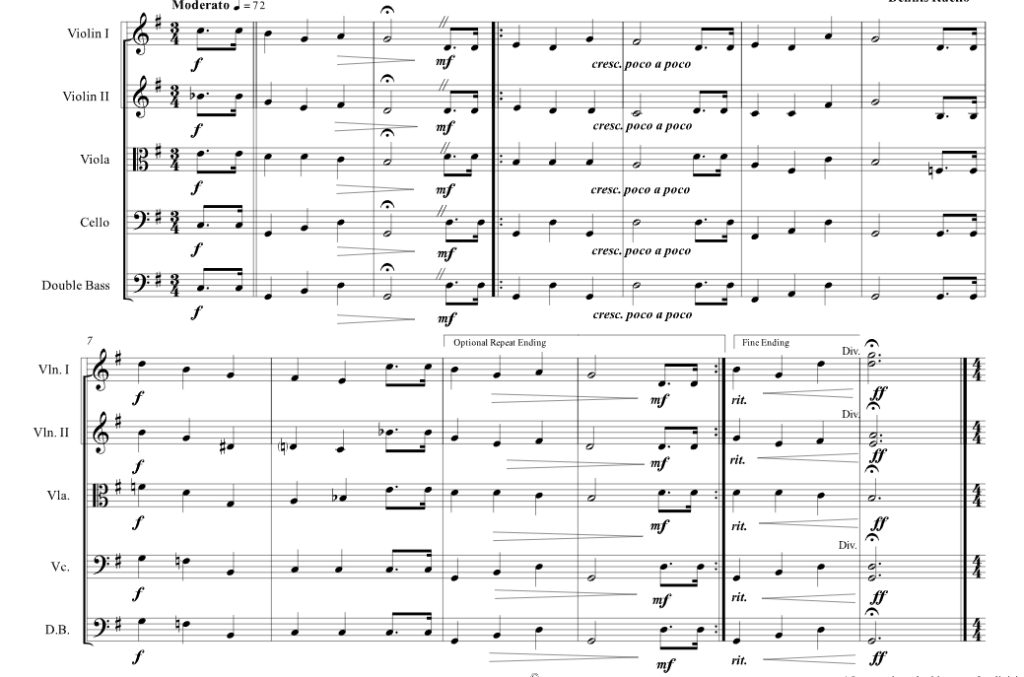 生日快乐混搭友谊地久天长 丹尼斯官方原版 弦乐五重奏 总谱+分谱 有试听