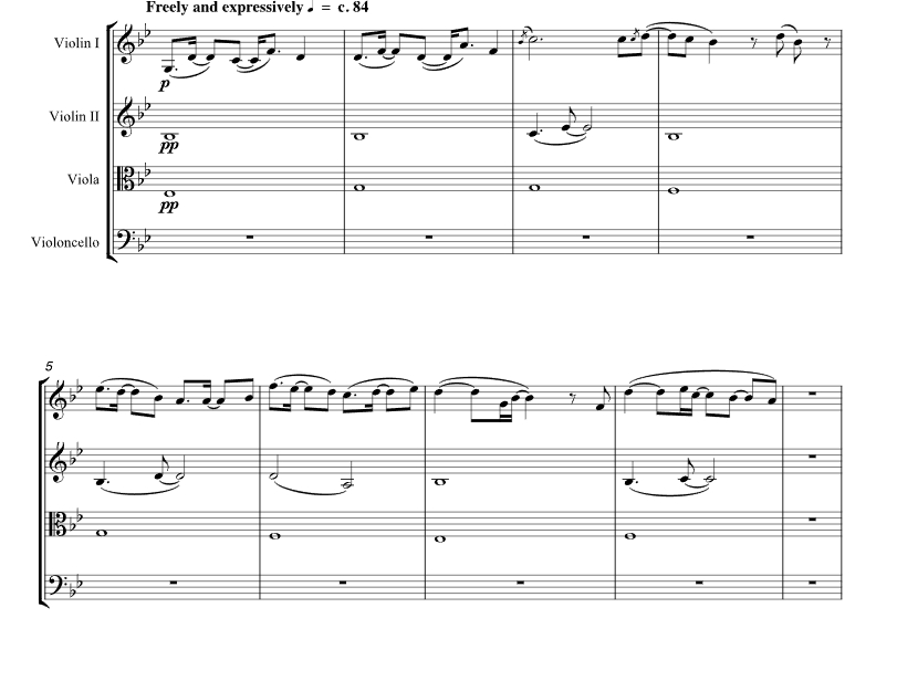 纯真无瑕 杰西官方原版 弦乐四重奏 总谱+分谱 有试听