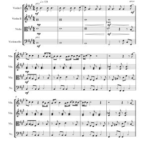 标价非售价 羽毛 GTA 改编官方原版 弦乐四重奏 总谱+分谱 有试听-云音圈