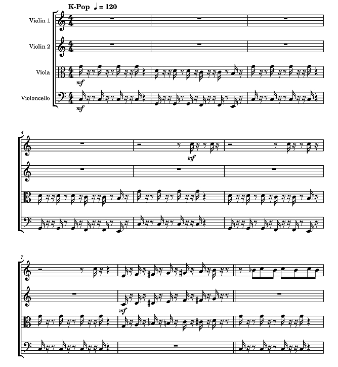 苏打汽水 杰夫官方原版 弦乐四重奏 总谱+分谱 有试听