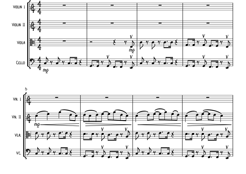 苏打汽水 艾莉森官方原版 弦乐四重奏 总谱+分谱 有试听