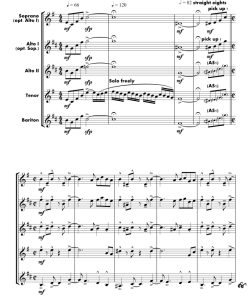 标价非售价  萨尔萨香料 巴里官方原版 SATB萨克斯四重奏 总谱+分谱 有试听-云音圈