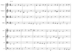 标价非售价 萨拉班德舞曲 奥本海姆官方原版 弦乐四重奏 总谱+分谱 有试听-云音圈