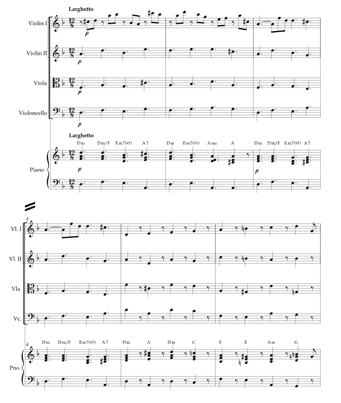 落泪之日 巴塞洛斯官方原版 弦乐四重奏+钢琴 总谱+分谱 有试听