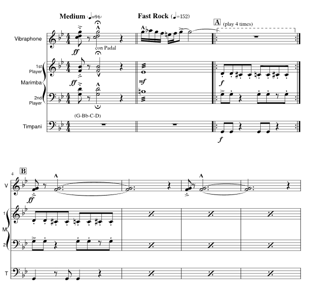 蝙蝠侠 主题曲 打击乐四重奏 余贺刚毅官方原版 总谱+分谱 有试听