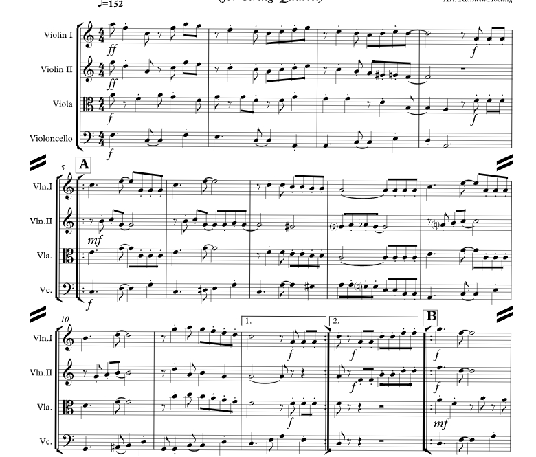 蟑螂之歌 肯尼斯官方原版 弦乐四重奏 总谱+分谱 有试听