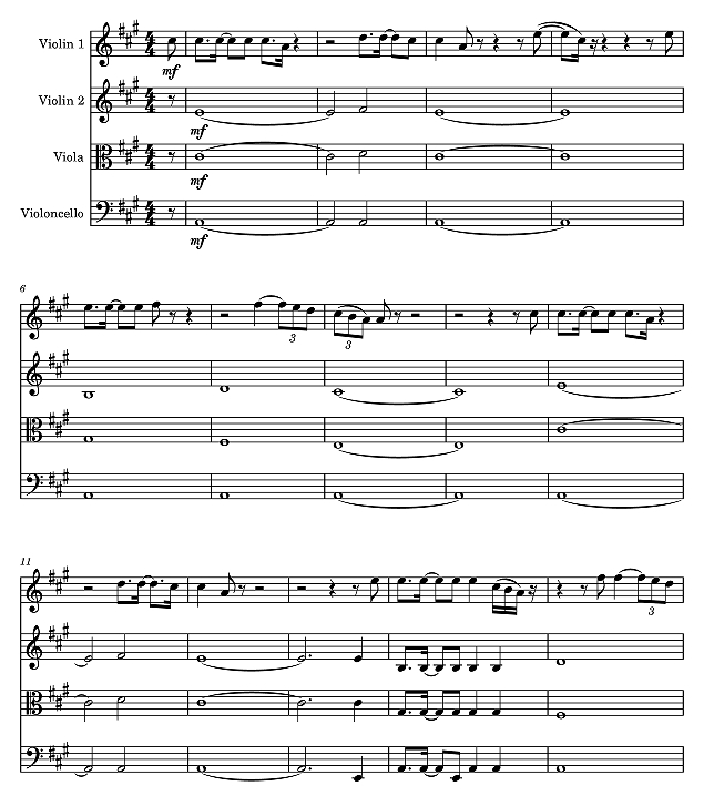 赞美 杰夫官方原版 弦乐四重奏 总谱+分谱 有试听